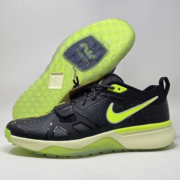 Nike Air Zoom Diamond Elite Turf Baseball Shoes Volt Black Mens Sz 13 FV6100-001 - Picture 1 of 10